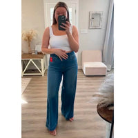 Fashion™ Seamed Front Wide Leg Jeans