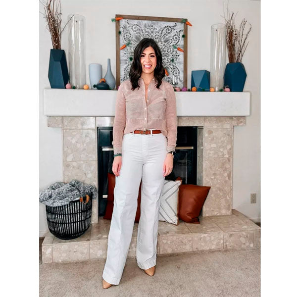 Fashion™ Seamed Front Wide Leg Jeans