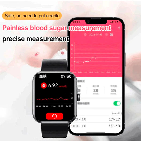 Foloww™ [All day monitoring of heart rate and blood pressure] Bluetooth fashion watch（Support 24 languages）