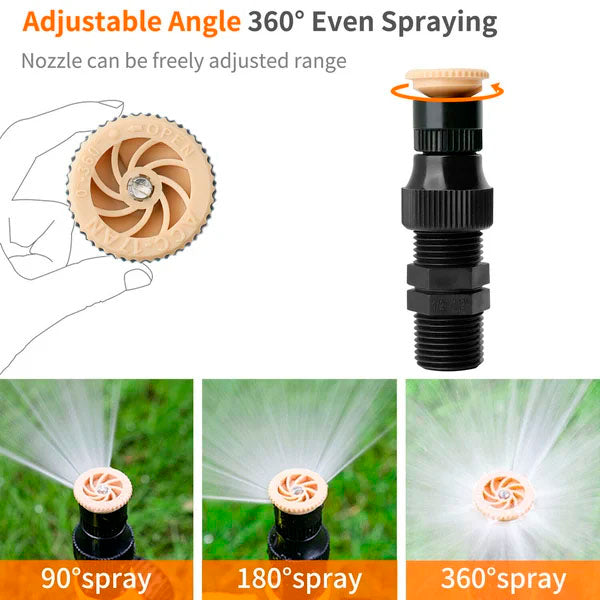 Rottax™ 🔥360° Rotation Auto Irrigation System Garden Lawn Sprinkler Patio,Coverage Diameter 65ft