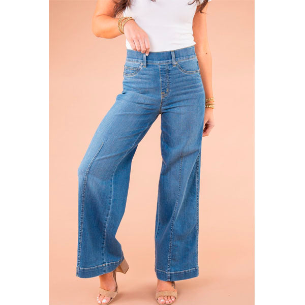 Fashion™ Seamed Front Wide Leg Jeans