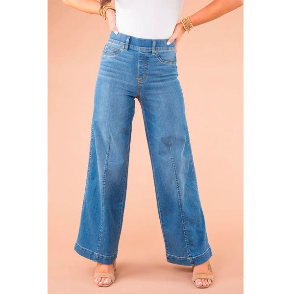Fashion™ Seamed Front Wide Leg Jeans