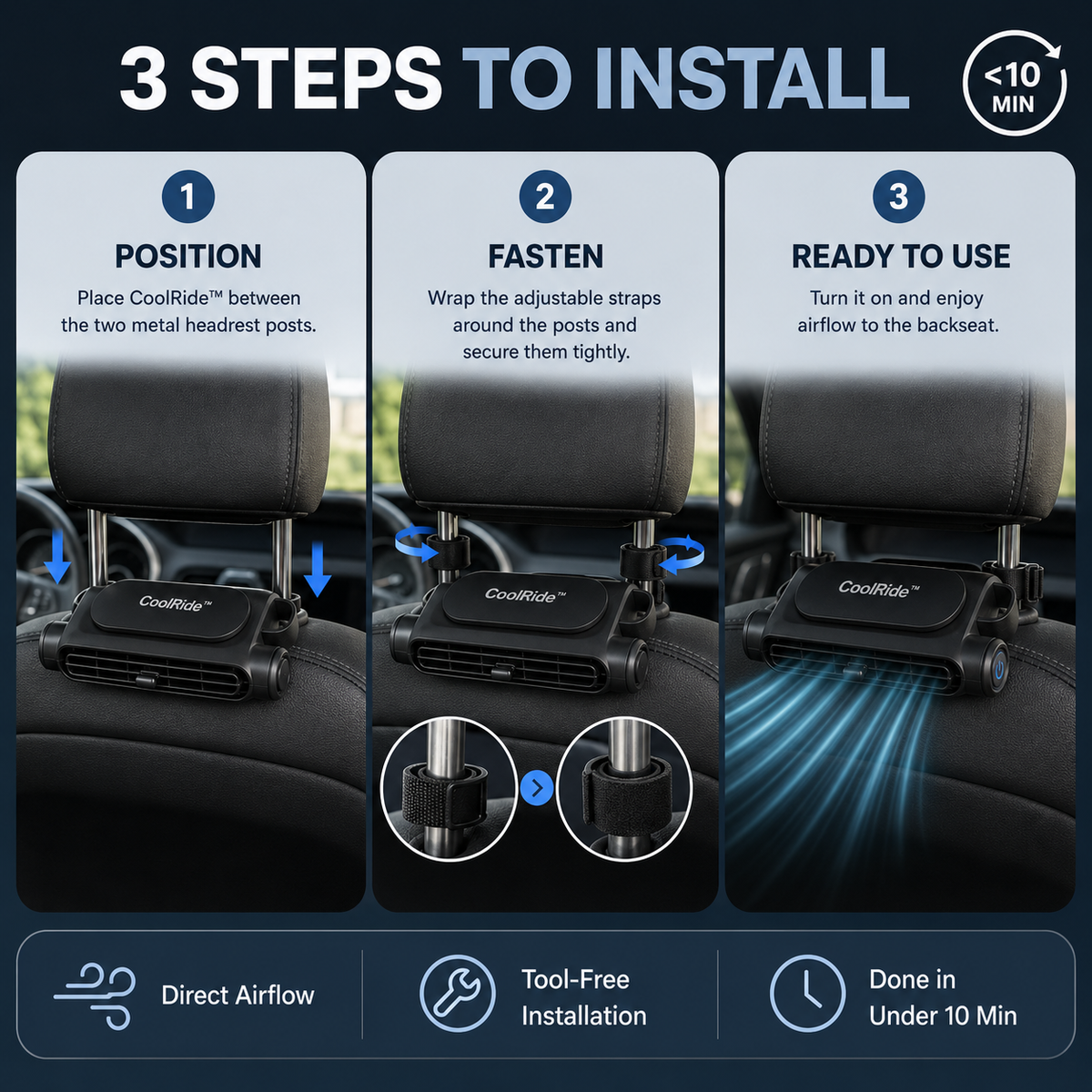 CoolRide™ Backseat Comfort Airflow System