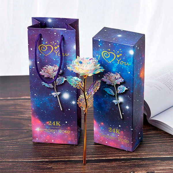 Roous™ 24K Gold Crystal Galaxy Rose
