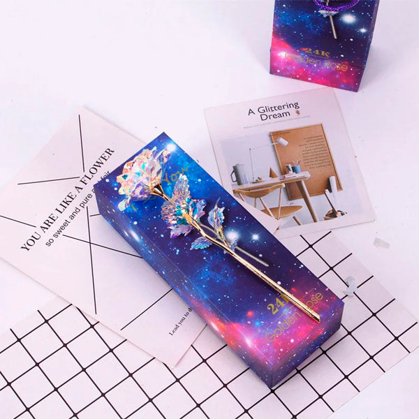Roous™ 24K Gold Crystal Galaxy Rose