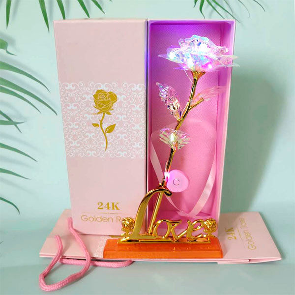 Roous™ 24K Gold Crystal Galaxy Rose