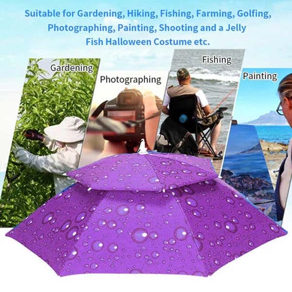 Outdoor Double Layer Umbrella Hat