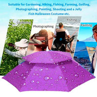 Outdoor Double Layer Umbrella Hat