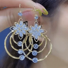 Roosalya™ Earrings In Italian Style With Diamonds