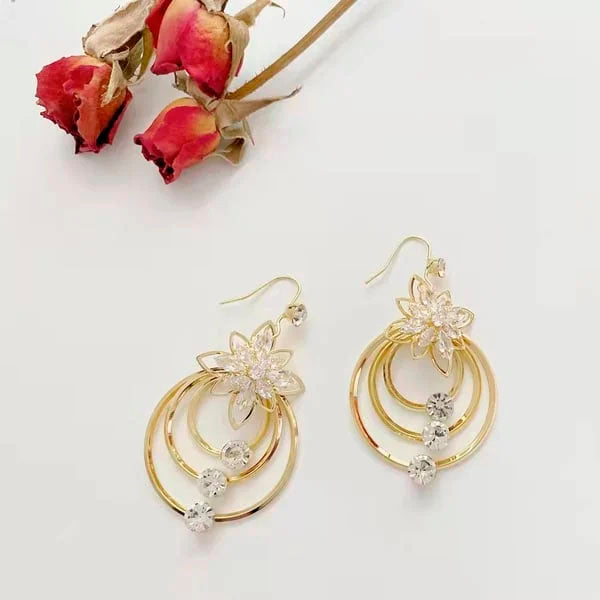 Roosalya™ Earrings In Italian Style With Diamonds
