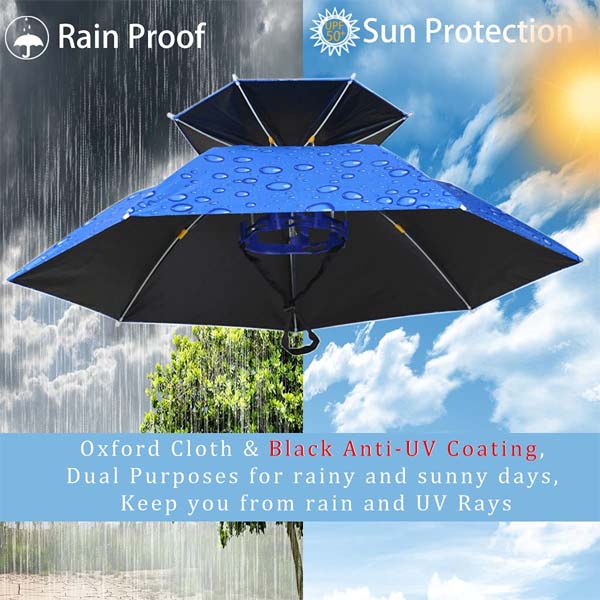 Outdoor Double Layer Umbrella Hat