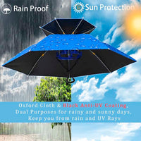 Outdoor Double Layer Umbrella Hat