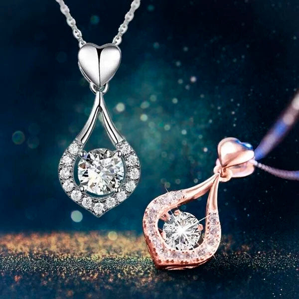 Veera™ Perfect Gift - Twinkling Heart Waterdrop Stone Necklace