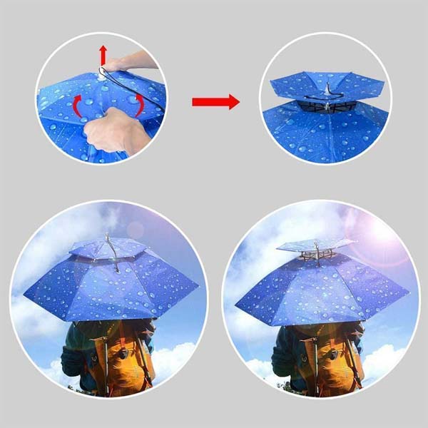 Outdoor Double Layer Umbrella Hat