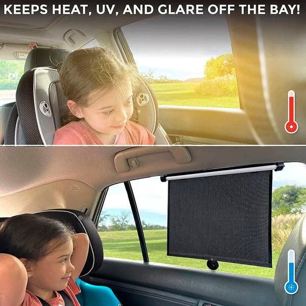 Zwinn™ Retractable Window Roller Sunshade For Car