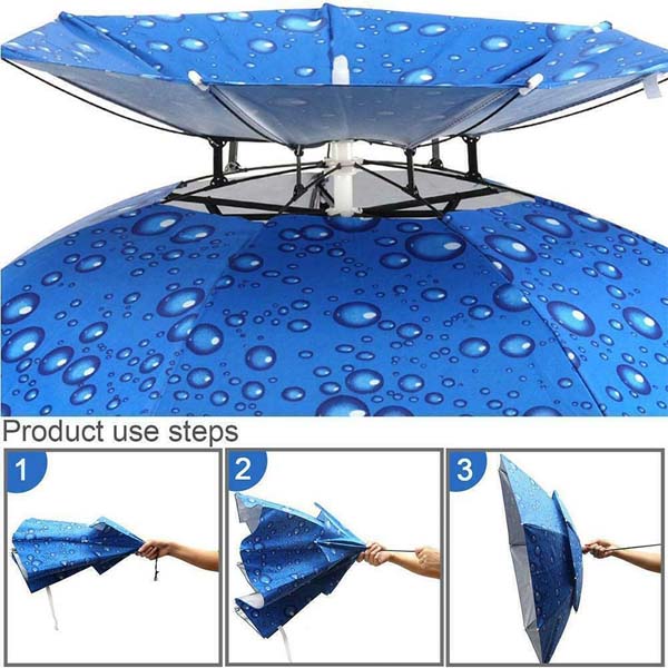 Outdoor Double Layer Umbrella Hat