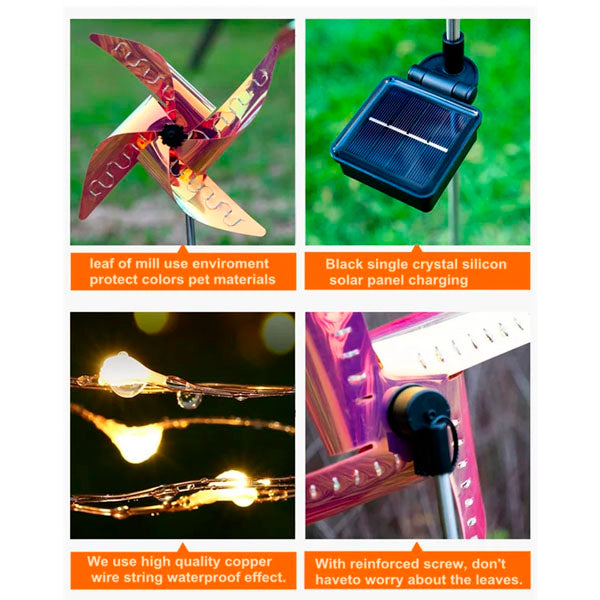 Ratoory™ Solar Windmill Color Changing LED Garden Decoration Light