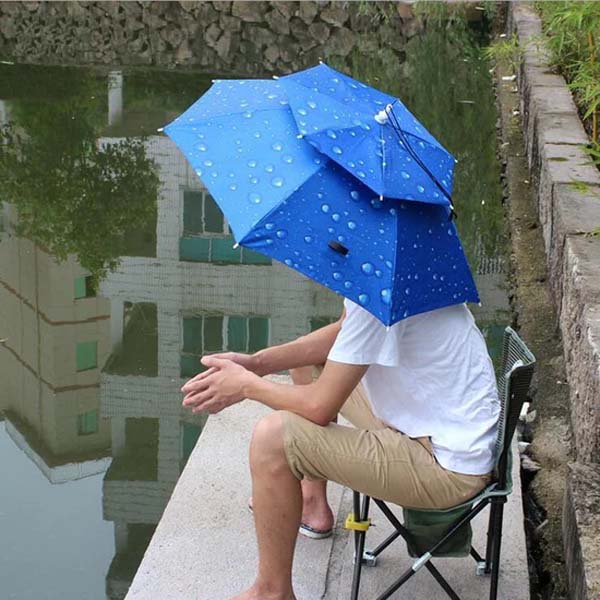 Outdoor Double Layer Umbrella Hat